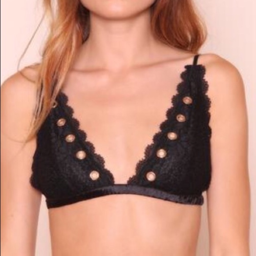 Black and gold bralette top